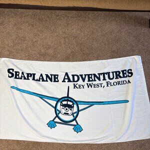 Vintage Like New Sea Plane Adventures Key West, FL Beach Towel